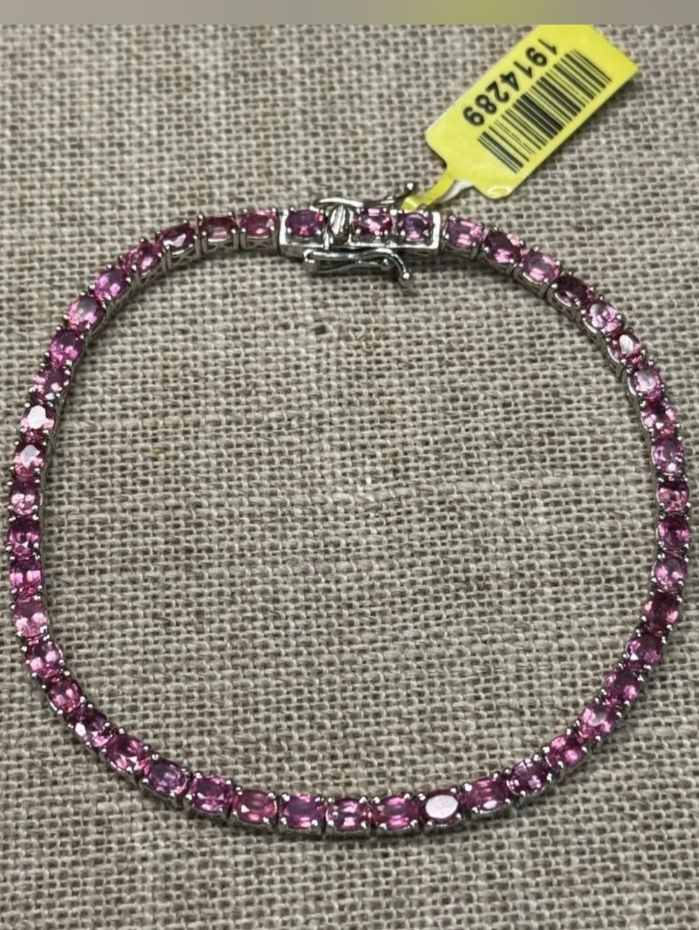 Sterling Silver Mahenge Pink Spinel Bracelet